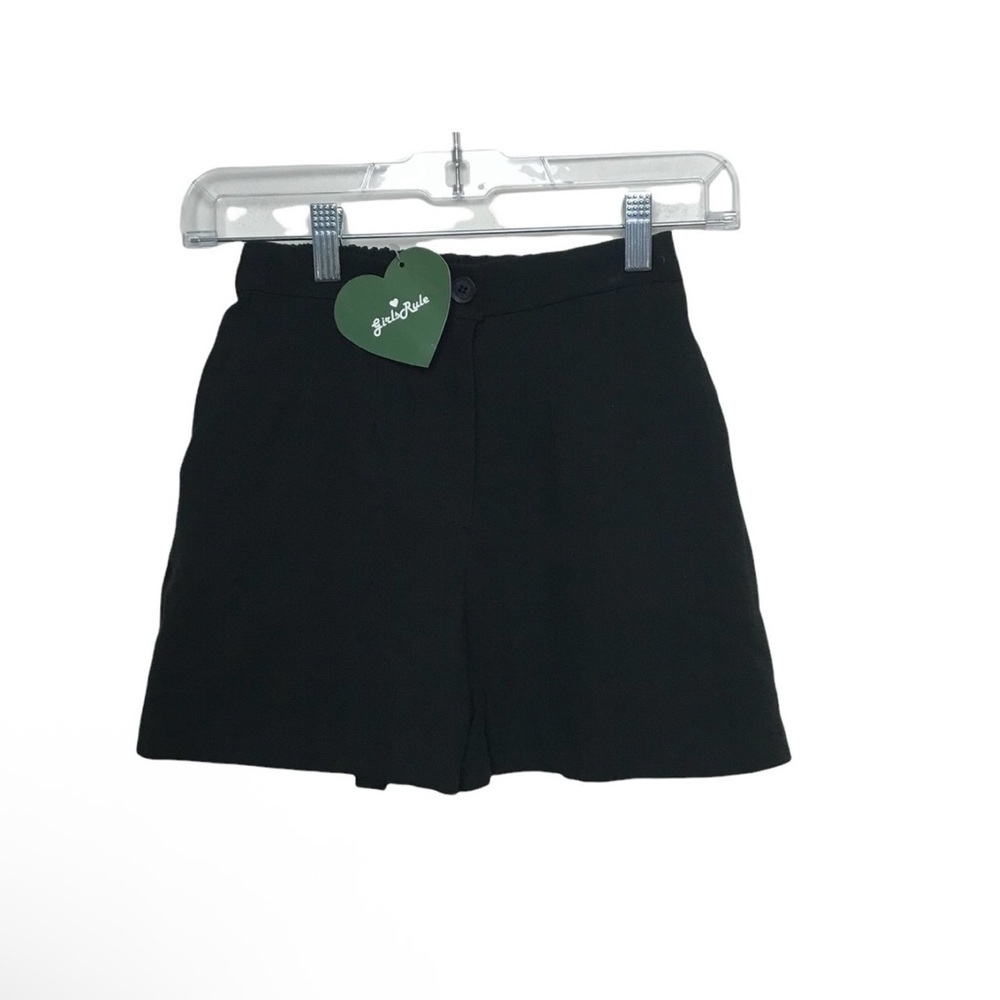 Girls Rule Black High Waist Shorts Approx XXS